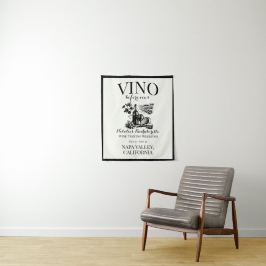 Tenture Vino Avant Vows Bach Custom Winery Bachelorette (En situation)