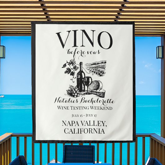 Tenture Vino Avant Vows Bach Custom Winery Bachelorette