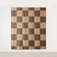 Vintage à carreaux dans des tons marron chaud