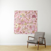 Tenture Vintage abstrait motif transparent. Petit P simple (En situation)