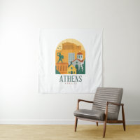 Vintage Athènes Grèce Parthenon Travel Wall Art