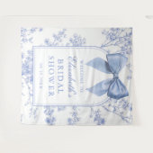 Tenture Vintage Blue Bow Bridal Shower Photo Backdrop (Devant (Horizontal))
