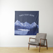 Tenture Vintage Blue Mountain Lake Sunset (En situation)