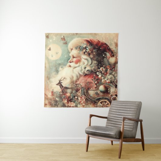 Tenture Vintage Christmas Tapestry (En situation)