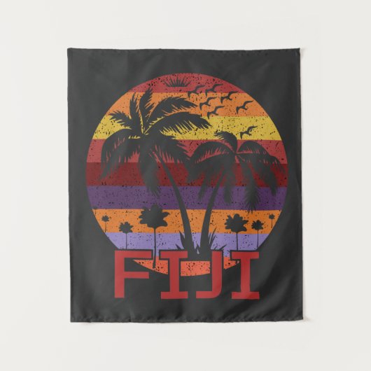 Tenture Vintage Fiji Summer Beach Travel (Devant)