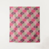 Tenture Vintage Floral Motif marocain rose (Devant)