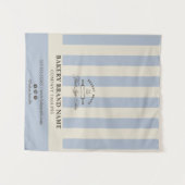 Tenture Vintage French Stripes Bakery Logo Table Runner (Devant (Horizontal))