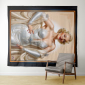 Tenture Vintage Glamor Hollywood Blonde Beauté (En situation (horizontale))