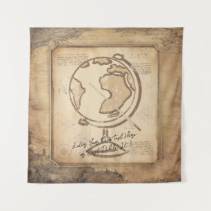 Tenture Vintage Globe. Géographie et histoire Cadeau de l'