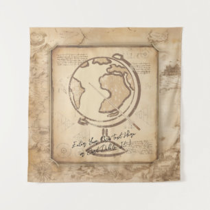 Tenture Vintage Globe. Géographie et histoire Cadeau de l'