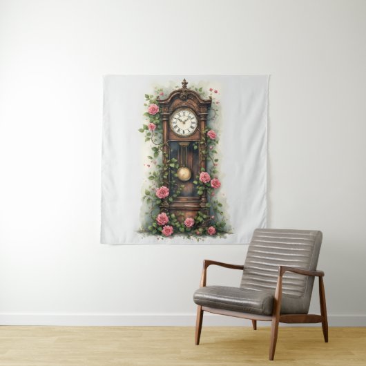 Tenture Vintage Ivy Rose Grandfather Clock (En situation)
