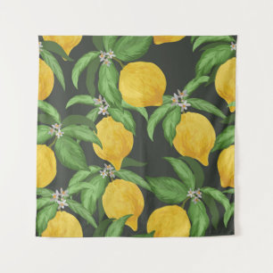Tenture Vintage Lemon Tropical Motif