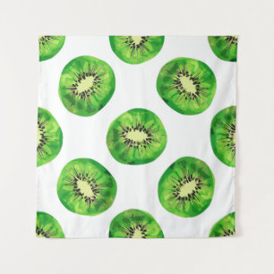 Tenture vintage motif sans couture kiwi main d'illustratio