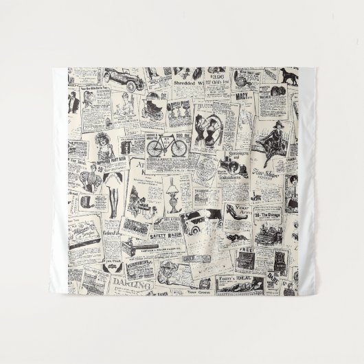 Tenture Vintage Newspaper (Devant (Horizontal))