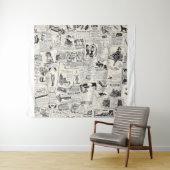 Tenture Vintage Newspaper (En situation (horizontale))