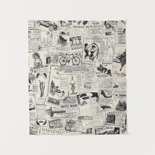 Tenture Vintage Newspaper  (Devant)