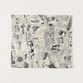 Tenture Vintage Newspaper  (Devant (Horizontal))