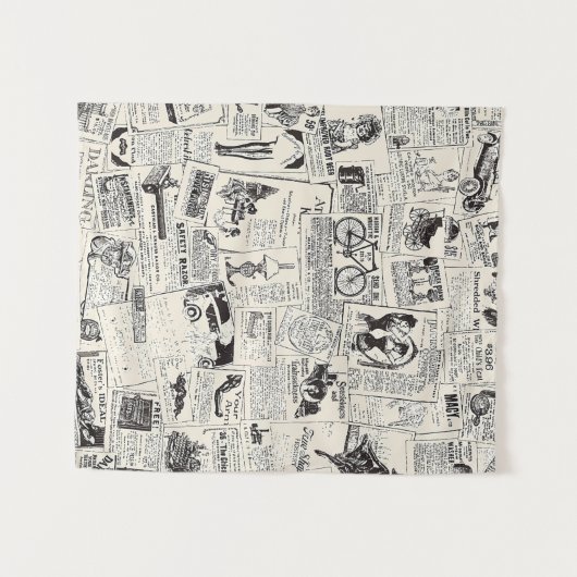 Tenture Vintage Newspaper  (Devant (Horizontal))