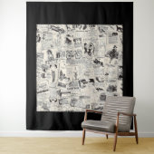 Tenture Vintage Newspaper   (En situation)