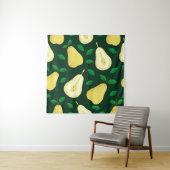 Tenture Vintage Pear Botanique : Vert clair (En situation)