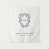 Tenture Vintage Regency Style Monogram Crest Wedding (Devant)