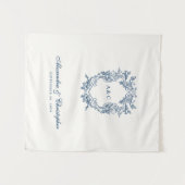 Tenture Vintage Regency Style Monogram Crest Wedding (Devant (Horizontal))