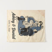 Tenture Vintage Retro Old Style Proposition Russe Mariage (Devant (Horizontal))