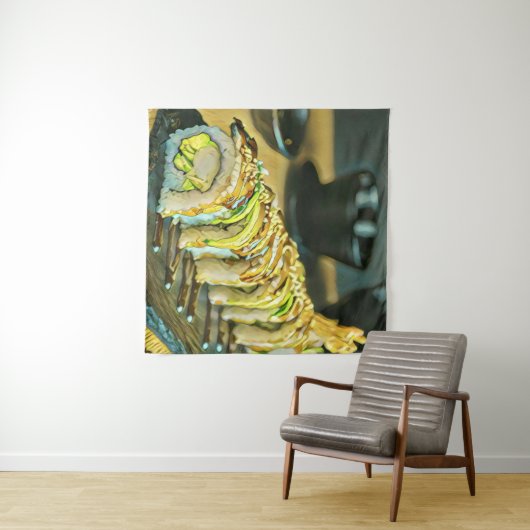 Tenture Vintage Sushi gift (En situation (horizontale))