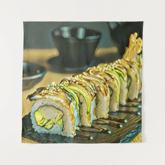 Tenture Vintage Sushi gift (Devant)