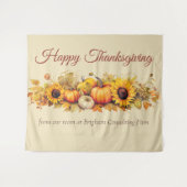 Tenture Vintage Thanksgiving Citrouilles (Devant (Horizontal))
