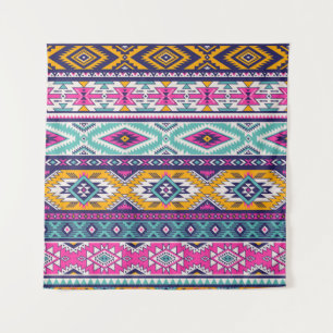 Tenture Vintage tribal Navajo : motif rétro