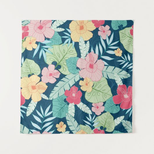 Tenture vintage tropical hawaïen sans couture motif  (Devant)