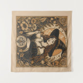 Tenture Vintage Witch Tea Time (Devant (Horizontal))