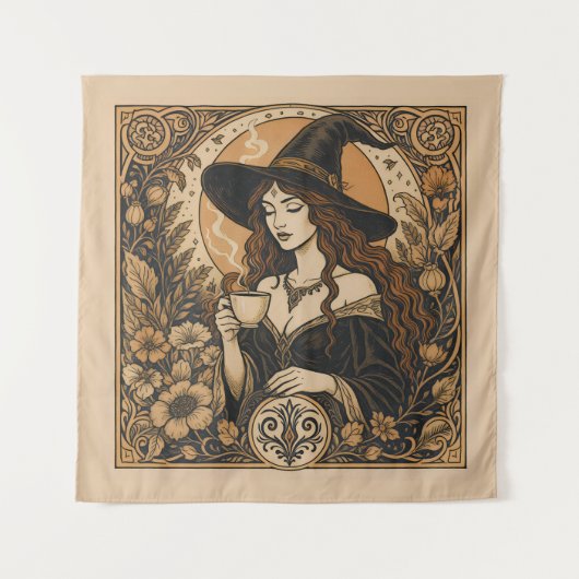 Tenture Vintage Witch Tea Time (Devant)