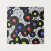 Tenture Vinyl Records : Music Note Motif (Devant (Horizontal))