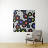 Tenture Vinyl Records : Music Note Motif (En situation (horizontale))