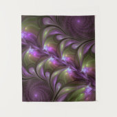 Tenture Violet Abstrait violet violet kaki fractal (Devant)