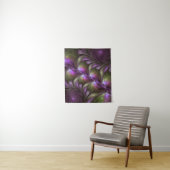 Tenture Violet Abstrait violet violet kaki fractal (En situation)