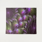 Tenture Violet Abstrait violet violet kaki fractal (Devant (Horizontal))
