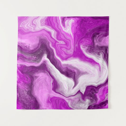 Tenture Violet et Marbre blanc Fluide Art (Devant (Horizontal))