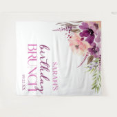 Tenture Violet Magenta Purple Floral Anniversaire Brunch (Devant (Horizontal))