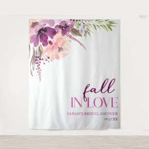 Tenture Violet Violet Floral Chute En Amour Fête des marié