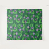 Tenture Violets sur vert émeraude (Devant (Horizontal))