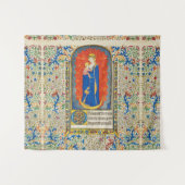 Tenture VIRGIN AVEC ENFANT ET ANGELS Antique Fleurs (Devant (Horizontal))