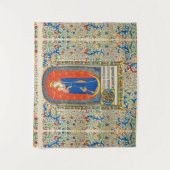 Tenture VIRGIN AVEC ENFANT ET ANGELS Antique Fleurs (Devant)