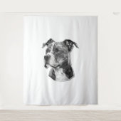 Tenture Visage de chien Pitbull (Devant)