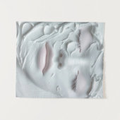 Tenture Visage de Fille Éthérée dans une Texture Douce Bla (Devant (Horizontal))