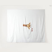 Tenture visage de girafe enthousiaste emoji (Devant (Horizontal))