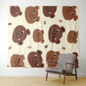 Tenture Visage drôle d'ours (En situation (horizontale))