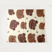 Tenture Visage drôle d'ours (Devant (Horizontal))